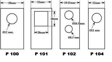 "P 100, 101, 102, 104" -          