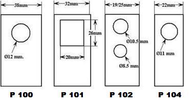 "P 100, 101, 102, 104" -          